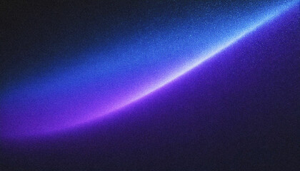 Fototapeta premium Abstract grainy grain background in dark purple, blue, and black, glowing noise light beam shapes, cosmic, Sci-fi, retro aurora effects, celestial atmosphere.