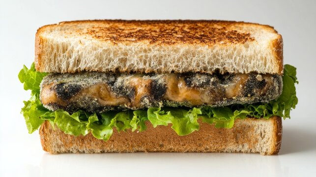 Moldy Sandwich with Wilted Lettuce