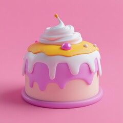 A colorful, whimsical cake with vibrant icing and decorative elements, perfect for celebrations and sweet moments.