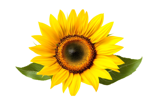 
A big sunflower with isolated on white background  [PNG]


