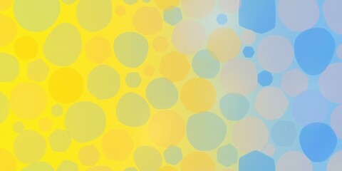 Abstract Gradient Background with Overlapping Circles in a Yellow and Blue Color Scheme