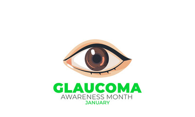Glaucoma awareness month, eye illustration, Glaucoma awareness concept background.