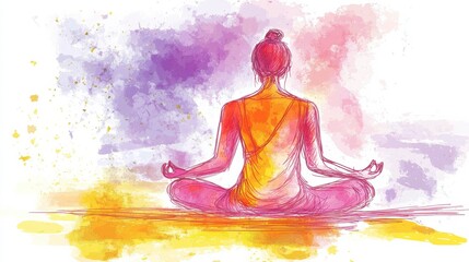 Calm Meditation in Soft Pastel Tones