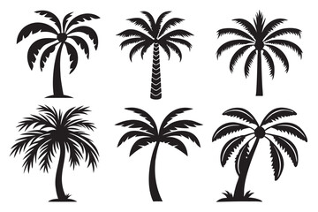 Naklejka premium set of palm trees
