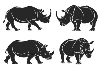 rhino vector silhouette © tanvir
