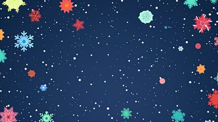 Naklejka premium Colorful snowflakes 