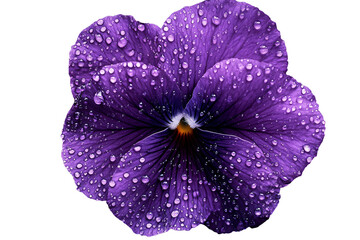 a purple flower with water droplets on it