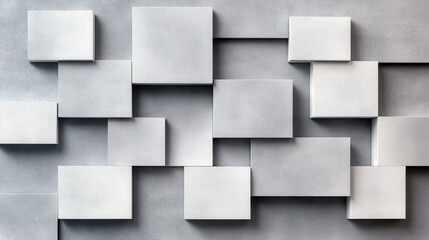 a minimalist wallpaper with overlapping squares in gray and white tones