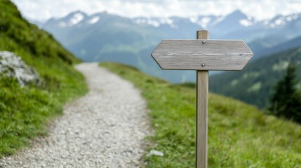 Scenic Hiking Trail with Warning Signs