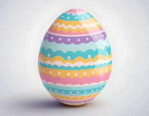Pastel-colored decorated egg