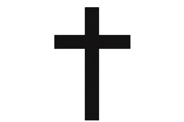 a black cross on a white background