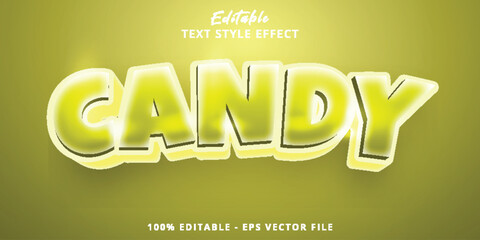 Editable text effect, candy text style