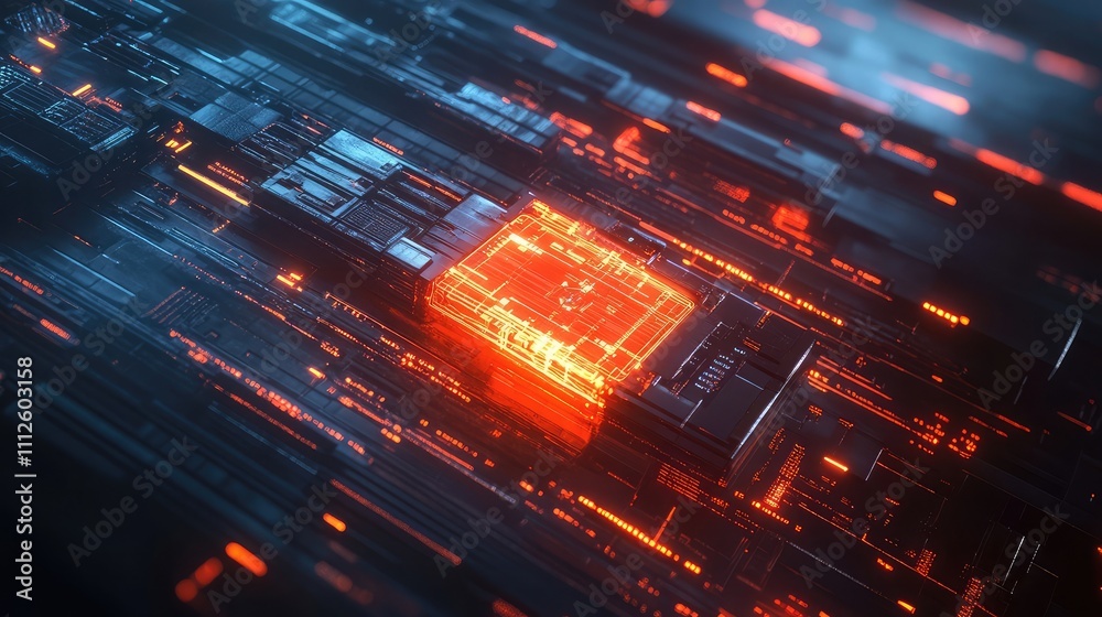 Poster a glowing digital padlock hovering over binary code, symbolizing data protection