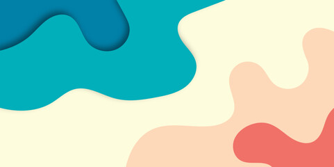 Modern Abstract Background with Waves Element and Pastel Colors.