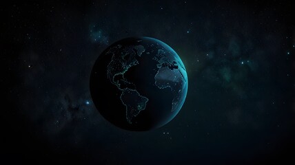 Obraz premium Planet earth with realistic geography surface and orbital 3D cloud atmosphere