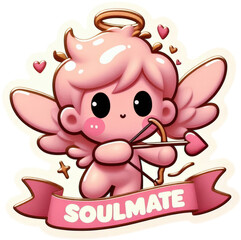 Cupid Whispers A Soulmate Golden Banner