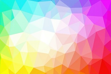 Fototapeta premium Vibrant geometric abstract with multicolor polygonal patterns and gradients.