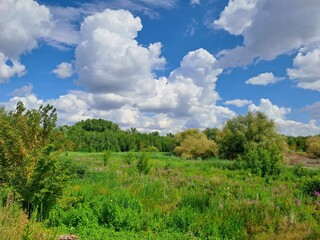 landscape with sky and clouds
