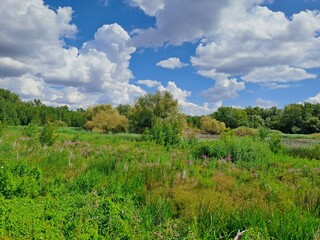 landscape with sky and clouds