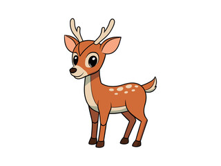 deer cartoon art vector illustration 