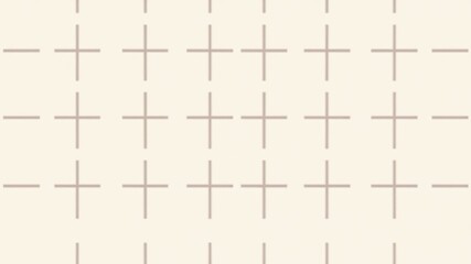 A minimalist geometric pattern with a subtle grid of light brown crosses on a light beige background