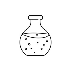 Outline icon of a large test tube, for Flask.