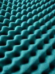 Textura de espuma de isolamento acústico, na cor verde. Espuma caixa de ovo verde.