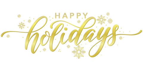 Happy holidays lettering, Happy Holidays card