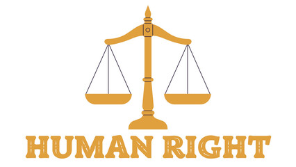 Illustration of international Human Rights Day. Vector Illustration Symbol suitable for design in social media content with theme of human right day 10th December.