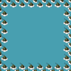 Illustration of a Flower Fairy hat pattern on a green background 