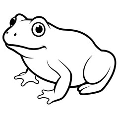 toad silhouette vector illustration