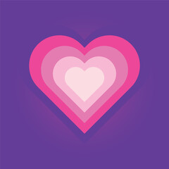 Creative concept of Happy Valentines Day  banner . Modern abstract art design with heart 