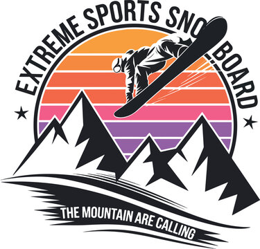 Snowboarding T-shirt Design
