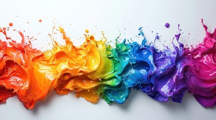 Abstract painted colors in fluid motion and composition