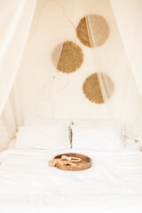 Minimalist Cozy Bedroom with Rustic Decor and Neutral Tones