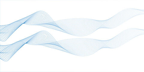 Abstract,blue,smooth,wave,on,a,white,background.,Abstract,blue,wave,lines,pattern,on,white,background,with,space,Blue,minimal,round,lines,abstract,background