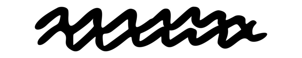 Double curvy underline pen stroke