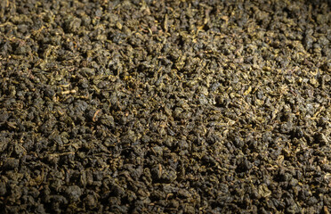 Dried green tea leaves. Milk oolong.