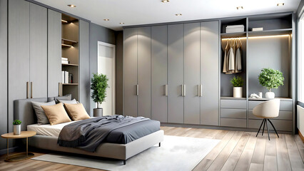 Scandinavian home interior design of modern dining room.