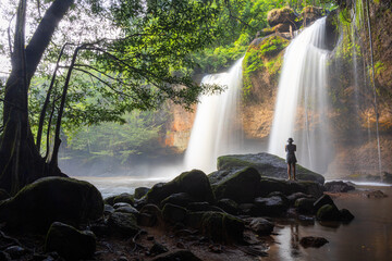 Haew Suwat Waterfall in Khao Yai National Park, Thailand.