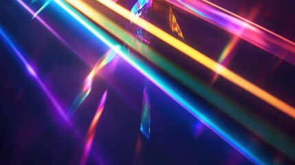 A vibrant display of light refractions in shades of blue and purple, creating a mesmerizing abstract composition.