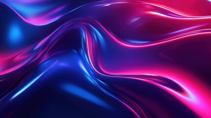 Fototapeta premium A mesmerizing wave of vibrant colors in shades of blue and pink, creating a fluid and dynamic abstract texture.