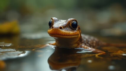 Obraz premium A close up of a frog in the water