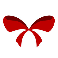 Red Bow, Ribbon illustration vector design, Hand drawn Clip art, Festive symbol for Birthday, Christmas and New year Gift, Celebrate graphic elements