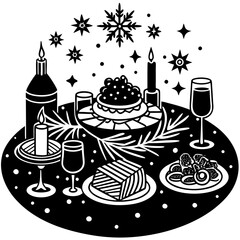 christmas card with christmas tree