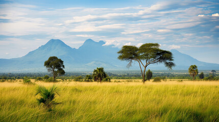 A beautiful landscape in the African savannah