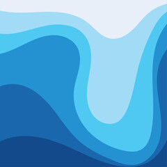 Blue wave vector abstract background flat design adobe illustration
