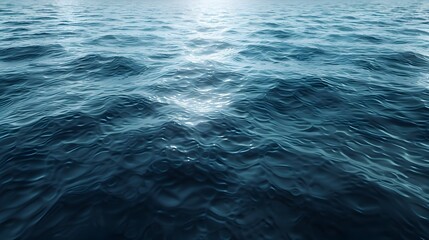 Fototapeta premium Tranquil Water Surface with Serene Rippling Waves and Shimmering Reflections