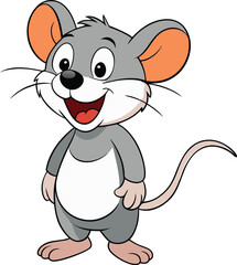 a cute mouse funny cartoon design