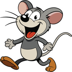 a cute mouse funny cartoon design